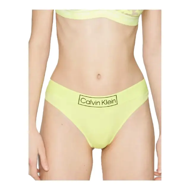 Calvin Klein Γυναικείο String Reimagine Heritage Thong, Χρώμα Cyber Green - M