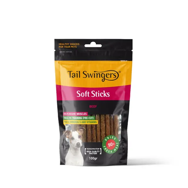 Tail Swingers Sticks Μαλακά με Μοσχάρι 100gr