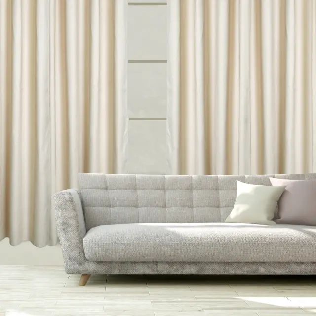 Κουρτίνα Με Κρίκους 140x270 Das Home 2257 Μπεζ 100% Πολυέστερ