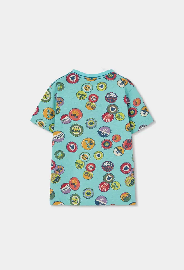 Boboli Knit t-shirt με τύπωμα για αγόρι 523077-9864 2