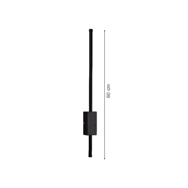 Inlight Επιτοίχιο φωτιστικό LED 12W 3CCT από μαύρο μέταλλο (43045-BL) 2