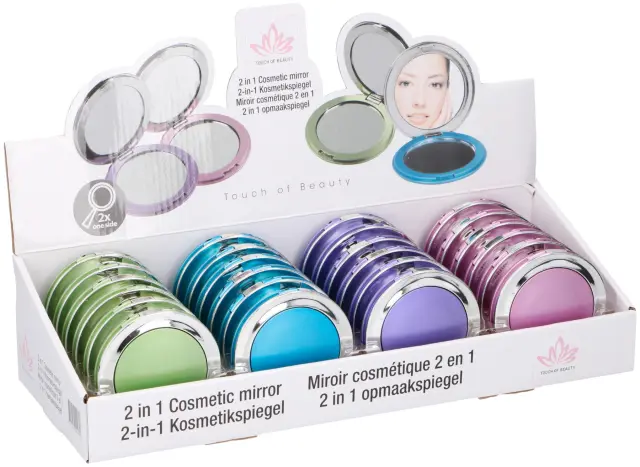 Καθρέπτης Στρογγυλός Διάφορα Χρώματα TOUCH OF BEAUTY Δ.7.5cm