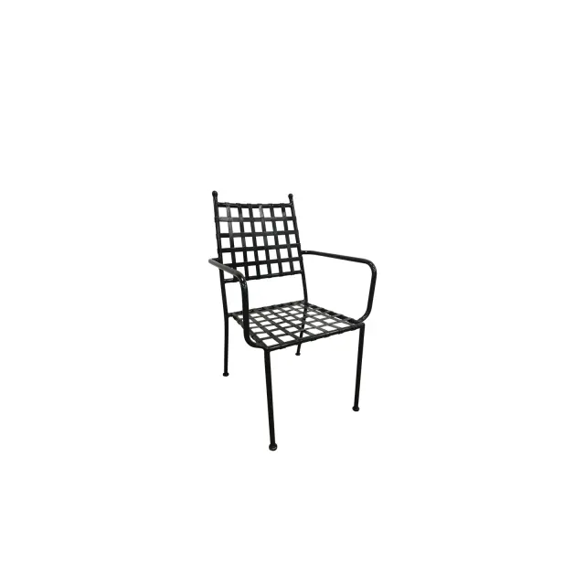 Πολυθρόνα PATON Μεταλλική Mesh Μαύρη 57x65x92cm