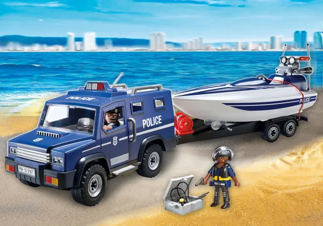 Playmobil 5187 - Action Heroes Αστυνομικό όχημα με ταχύπλοο