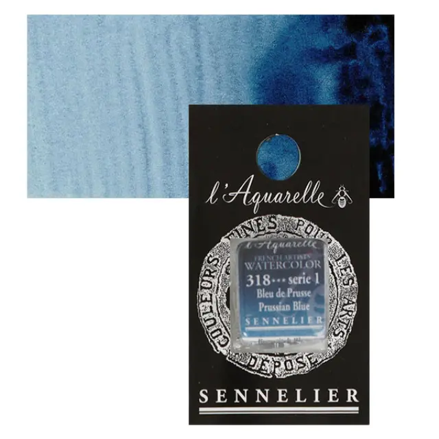 Χρώμα Ακουαρέλας Sennelier l Aquarelle Half Pan - 318 Prussian Blue