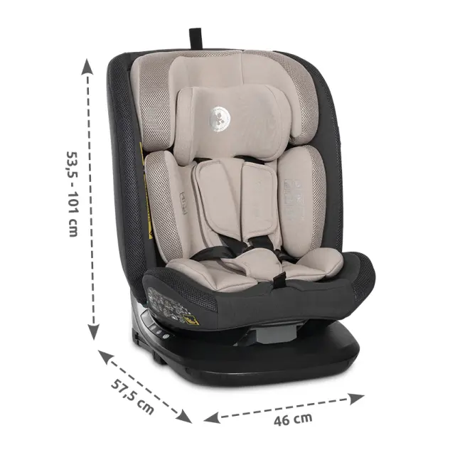 Lorelli Κάθισμα Αυτοκινήτου "IMOLA" i-Size 40-150 CM ISOFIX 360 Beige Μπεζ 2