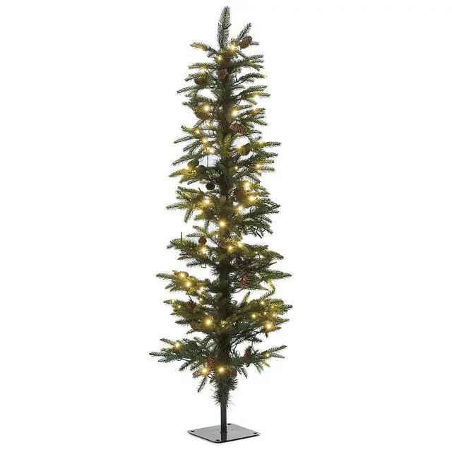 Δέντρο Pre-lit Pencil Pine Με 140 Λευκά Λαμπάκια 566tips Φ45x150cm