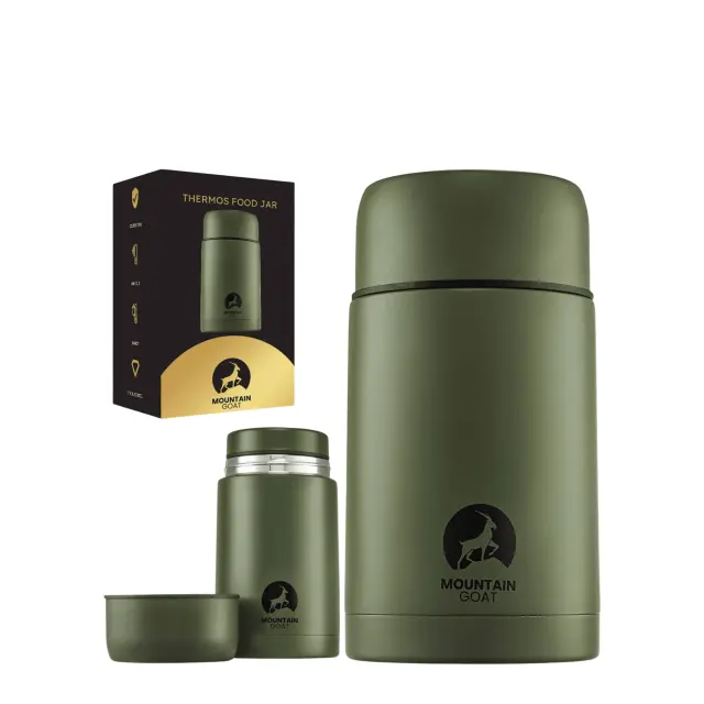 4FIZJO Θερμός Φαγητού Mountain Goat Χακί (1000ml) - 5786