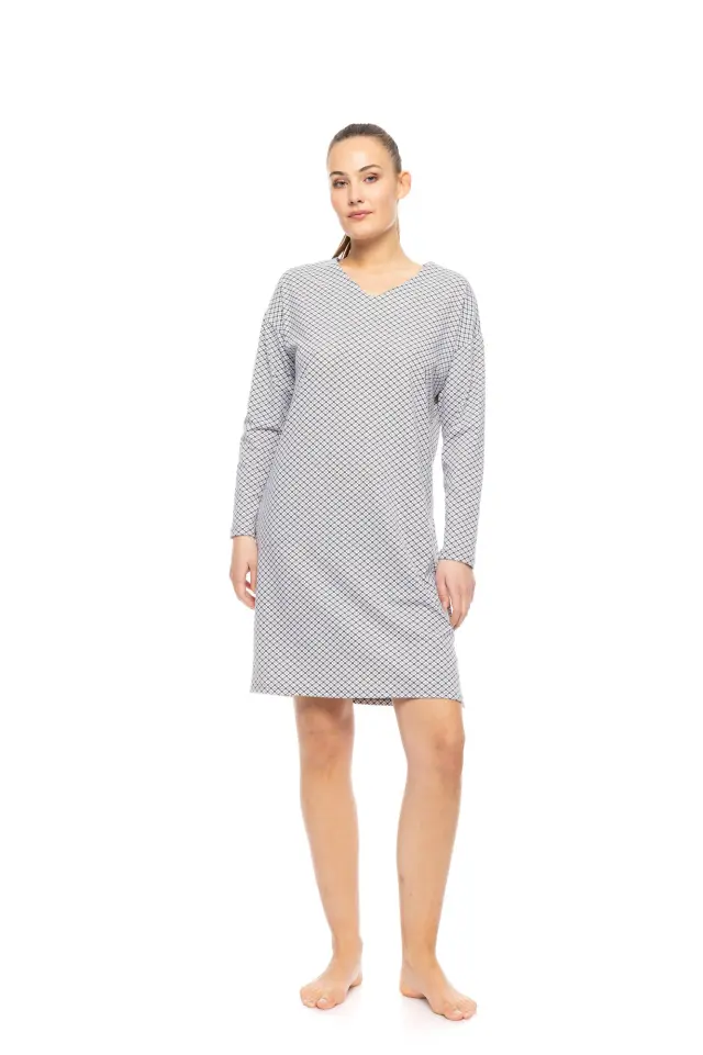 W1764 - Type - NIGHTGOWN MODERN FLOWER GREEN