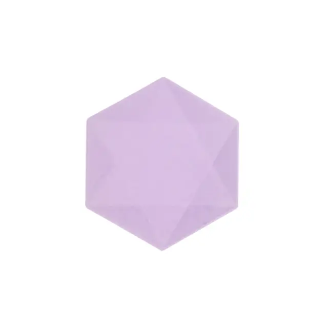 Πιάτα εξάγωνα Vert Decor Purple 15.8 x 13.7 εκ - Λιλά Παστέλ / 6 τεμ