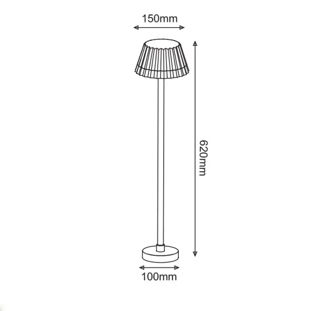 LED SMD POST LUMINAIRE 10W 400LM 130° 230V AC 3.000K DARK GREY CRI80 IP65 30.000HRS / LG2122G-600 3