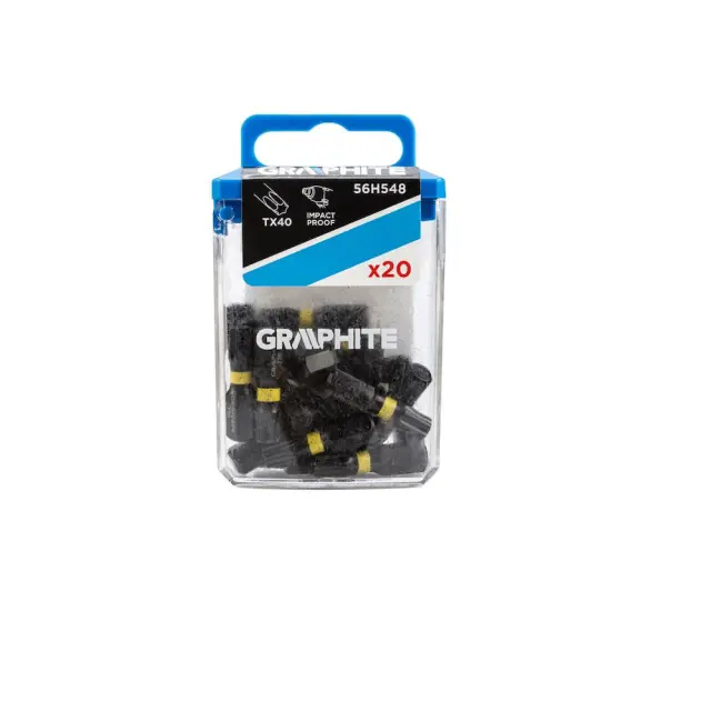 Σετ Μύτες Κρουστικού Γραφίτη Graphite 56H548 TX40 x 25mm x 1/4" 20τμχ