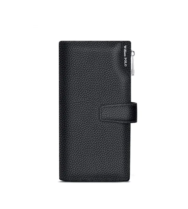 Δερμάτινο Ανδρικό πορτοφόλι William Polo P24QB035 μαύρο - One Size