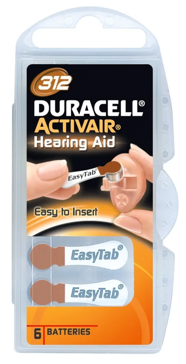 Μπαταρίες Ακουστικών Βαρηκοΐας Duracell 312 Activair 1,45V Τεμ. 6