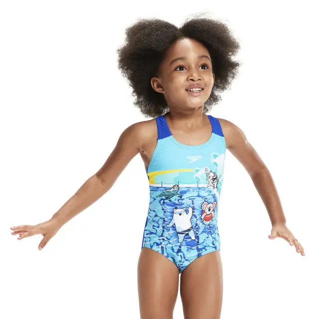 Speedo Girl's Digital Printed Swimsuit Μπλε 80797015161 (Speedo) - 98