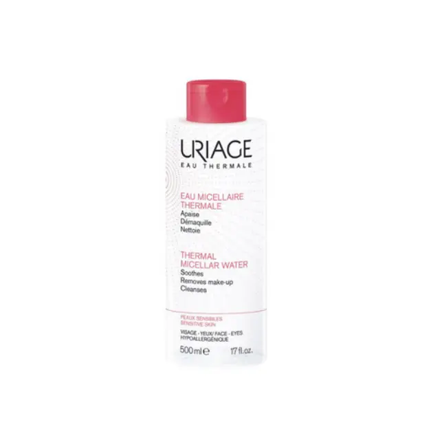 Uriage Eau Thermal Micellar Water with Apricot Extract for Sensitive Skin Ιαματικό Νερό Καθαρισμού Προσώπου για Ευαίσθητο Δέρμα, 500ml