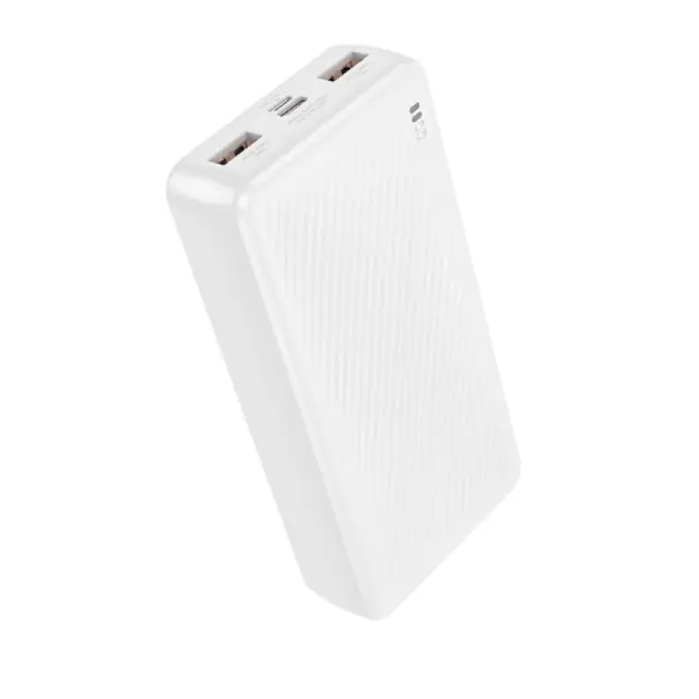 Borofone Power Bank 20000mAh με 2 Θύρες USB-Α Άσπρο BJ56A