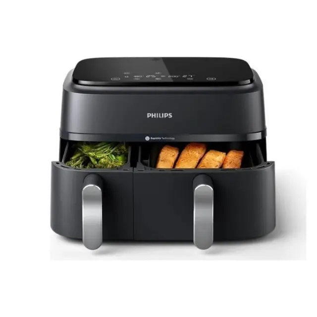 Philips Air Fryer Ovi Dual 3000 9L Black / Silver (NA351/00) 3