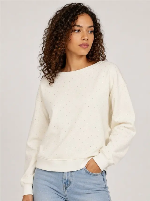 Γυναικείο Φούτερ με Διακριτικά Strass, ONLSCARLET L/S SWEAT, ONLY - XL