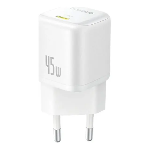 Baseus® PicoGo Power Deliver Φορτιστής με Θύρα USB-C 45W- White