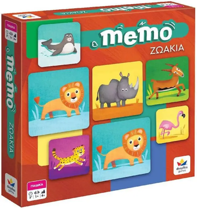 Memo Παιχνίδι Μνήμης: Ζωάκια / 101602 (Desyllas Games)