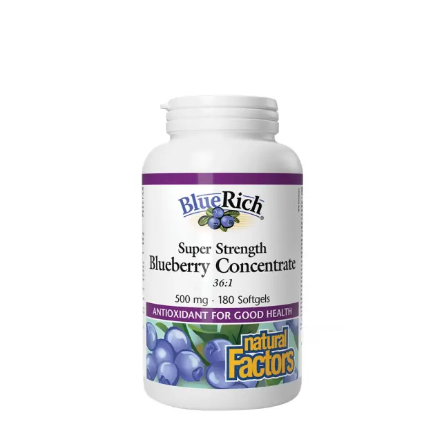 Natural Factors Super Strength Blueberry Concentrate 500 mg