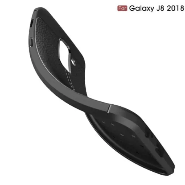 Κάλυμμα Πλάτης TPU Litchi Texture για Samsung Galaxy J8 2018 Red OEM 3
