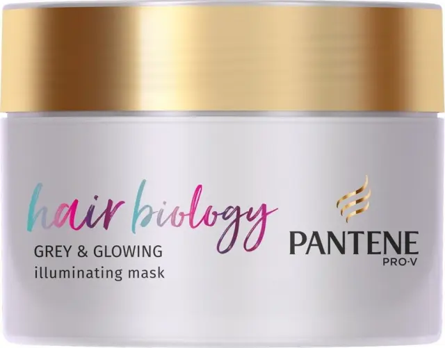 Pantene Hair Biology Grey & Glowing Illuminating Mask Μάσκα Μαλλιών για Λευκά & Γκρίζα Μαλλιά 160ml
