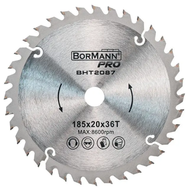Bormann Pro BHT2087 – Διαμαντόδισκος ξύλου FAST CUT Φ185x20mm 36Z (044116)