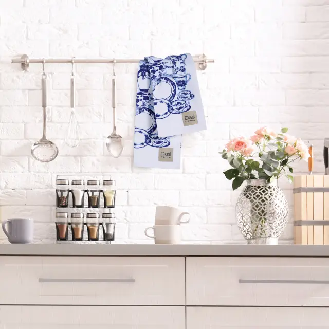 Πετσέτες Κουζίνας Σετ 2 Τεμ 40x60 Das Home 0738 White-Blue 100% βαμβακερό 3