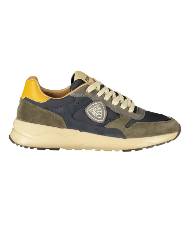 Blauer - Ανδρικά Sneakers F6OZARK01NUS-MILNVY Χακί/Μπλε/Κίτρινο