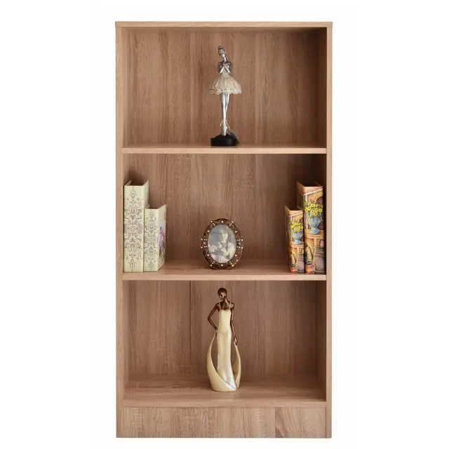 Βιβλιοθήκη Ξύλινη 2 Ράφια Χρώμα Οξιάς 60x24x120cm