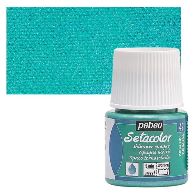 Pebeo Χρώμα Υφάσματος Setacolor Opaque - 42 Turquoise Shimmer - 45ml