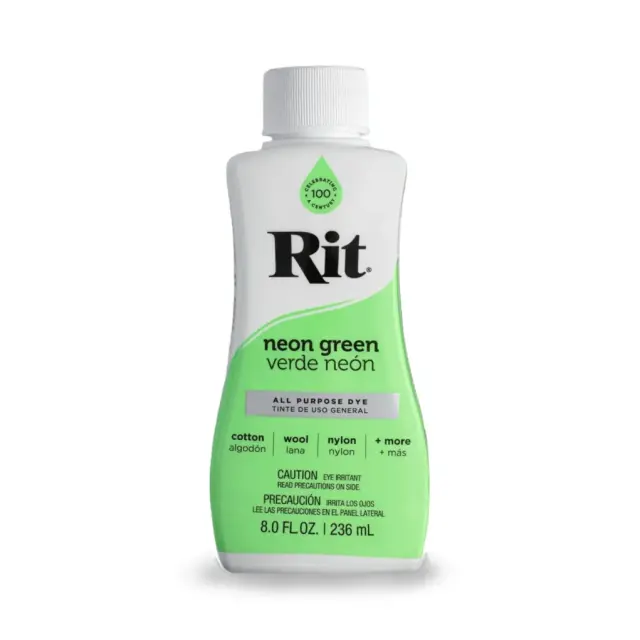 RIT DYE Liquid All-Purpose Βαφή Υφασμάτων – Neon Green 236ml