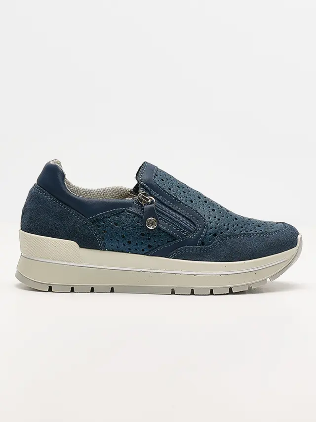 Imac Sneakers Γυναικείο δέρμα/δέρμα Nubuck Μπλέ IMA/557040 JEANS/METAL - 36 3