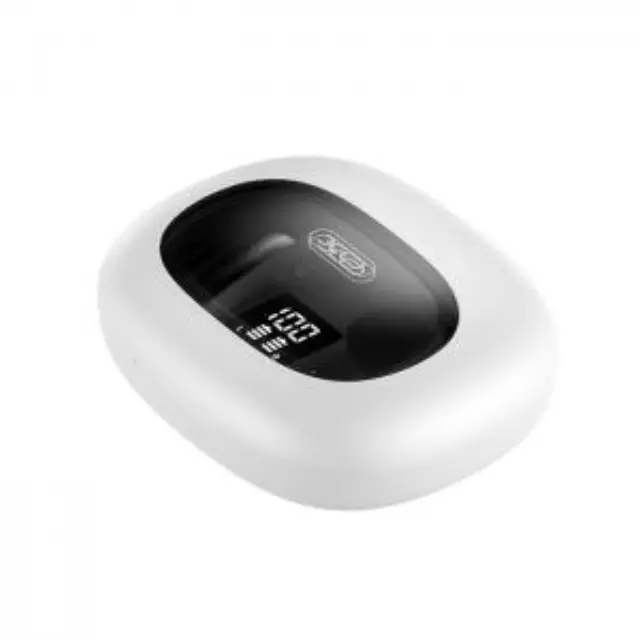 Bluetooth ακουστικά handsfree με θήκη φόρτισης και LED οθόνη, σε λευκό χρώμα 3