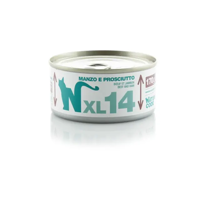 Natural Code XL 14 Βοδινό & Ζαμπόν 170gr Μονόχρωμο