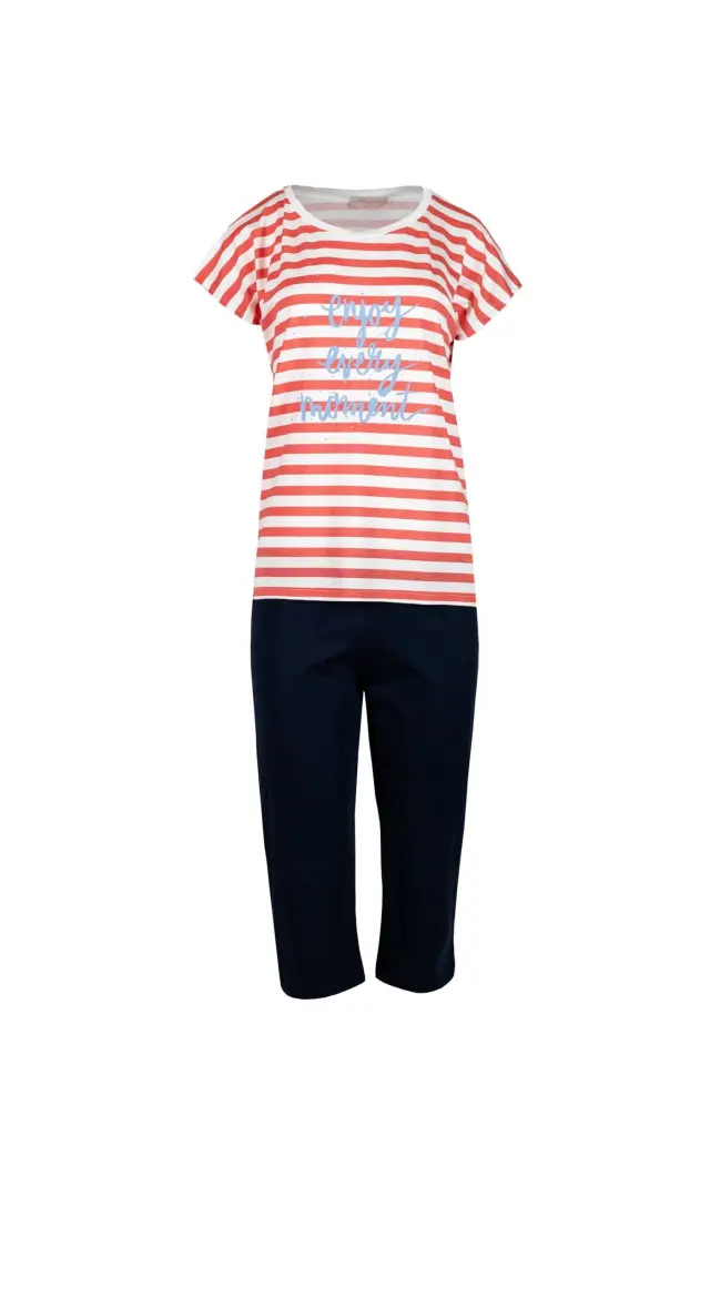 S763 - Coral - HOMEWEAR STRIPES 3