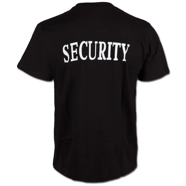Mil-Tec T-Shirt With Double Print 'Security'-Κοντομάνικη Μπλούζα T-Shirt Security - 01-Black-Μαύρο 2