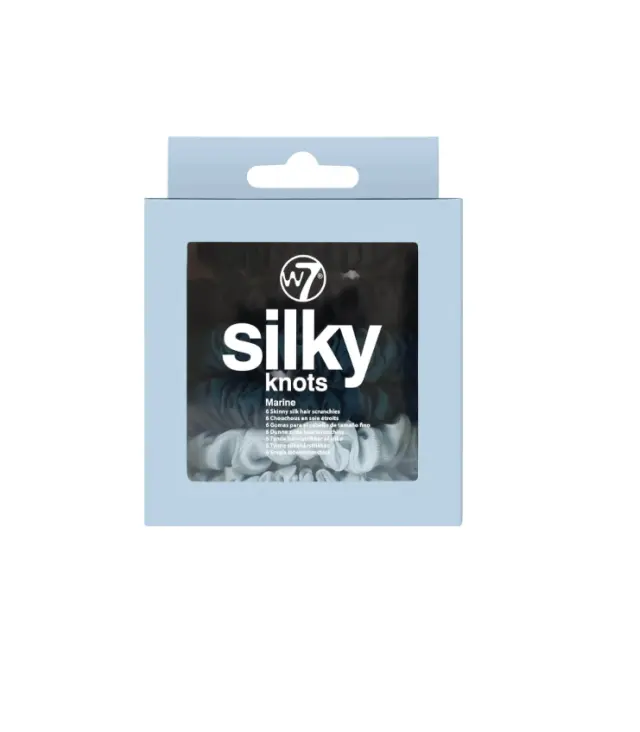 Silky Knots 6 Hair Scrunchies Marine W7