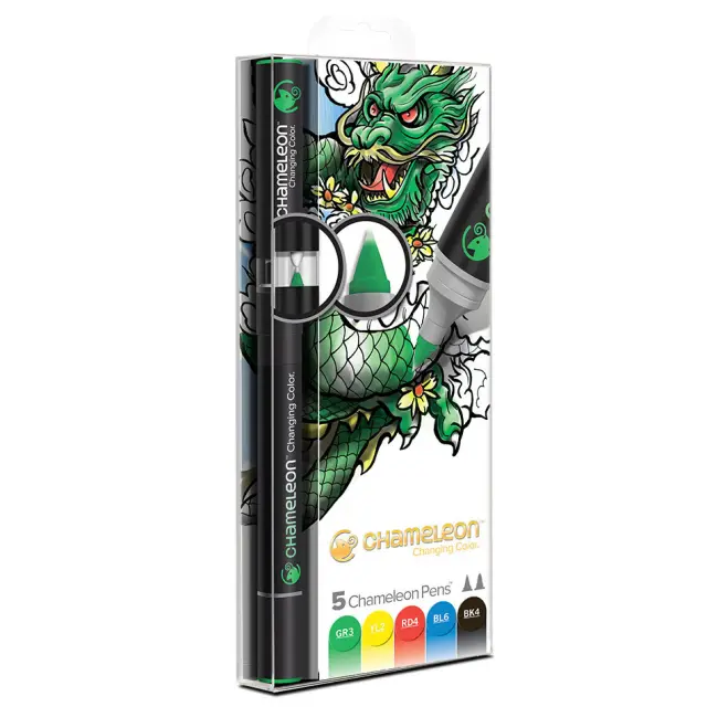 Σετ 5 Διπλοί Μαρκαδόροι Chameleon - Primary Tones