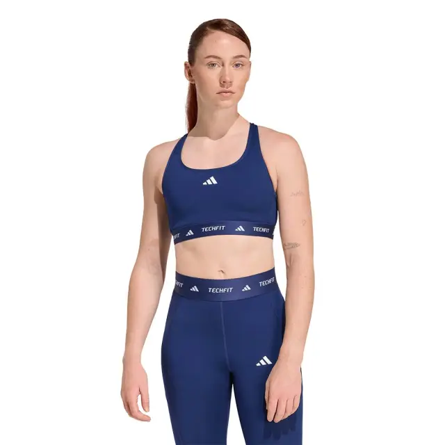adidas Performance Women's TechFit Medium Support Bra Μπλε Σκούρο JZ4968 (adidas Performance)