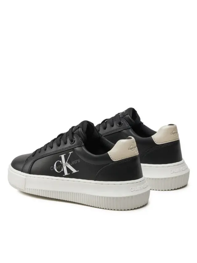 Calvin Klein - Γυναικεία Sneakers Chunky Cupsole Laceup Lth Ml Mtl YW0YW01476-0GQ Mαύρο - 39 3