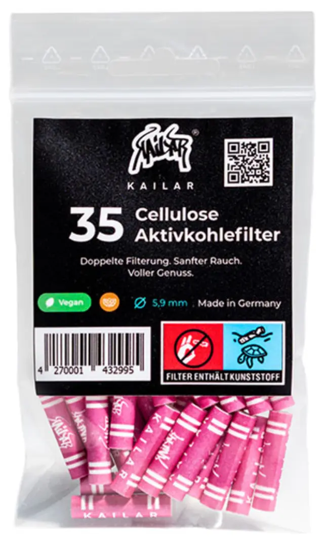 Φίλτρο Kailar Extra Slim 35 Ενεργού Ανθρακα 5.9mm - Pink
