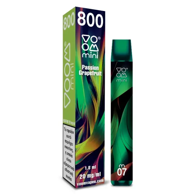 Voom Mini Disposable Nicotine 20mg/ml 07 Passion Grapefruit 800 Puffs 1.8ml