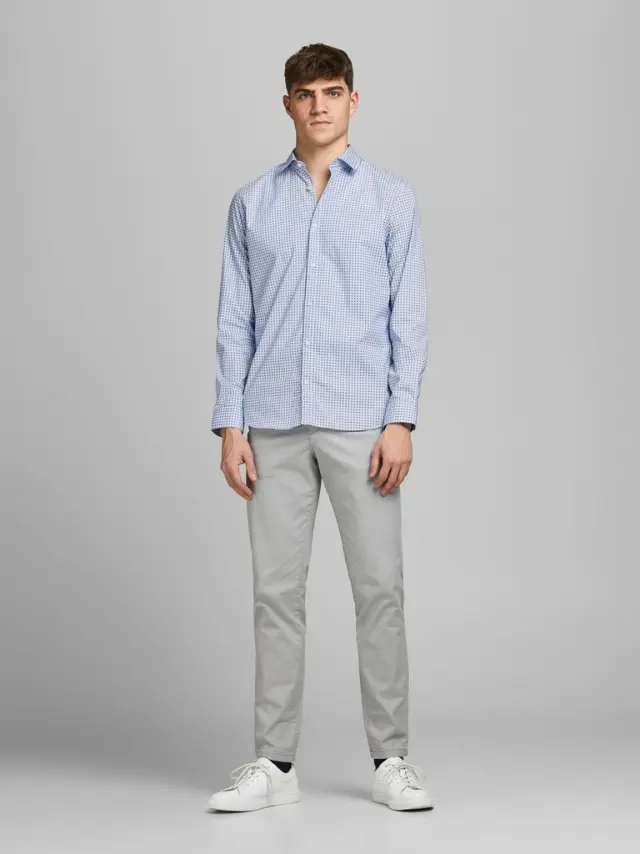 JWHBLACKPOOL STRETCH SHIRT LS UK cashmere blue 2