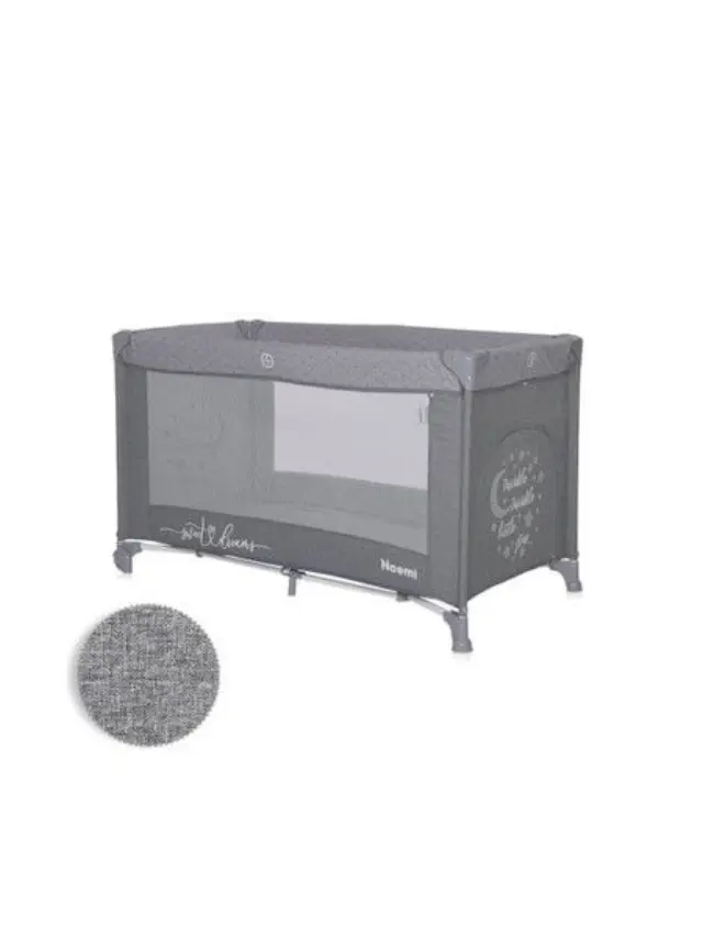 Παρκοκρέβατο Lorelli Noemi 1 Layer Cool Grey Stars 10080542216