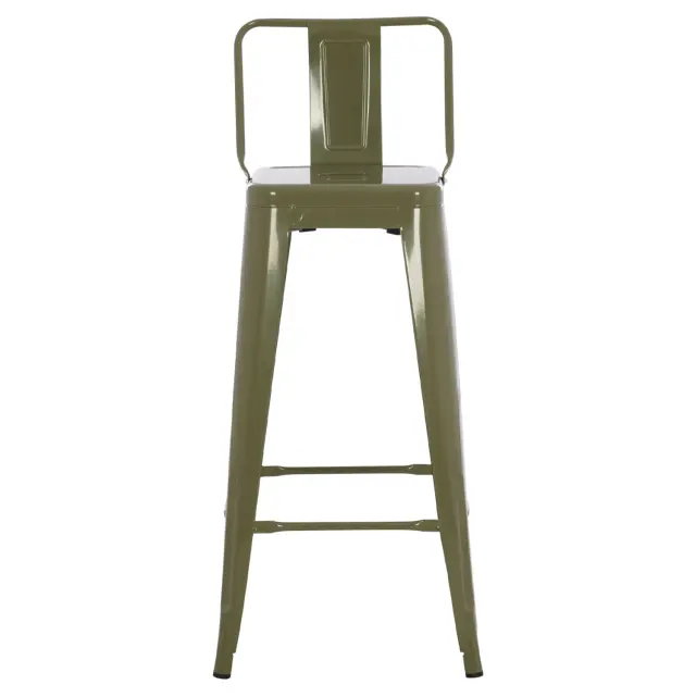 ΣΚΑΜΠΟ BAR ΜΕΤΑΛΛΙΚΟ ME ΠΛΑΤΗ ΣΕ DARK OLIVE GREEN FB98643.03 43Χ43Χ100εκ. 3