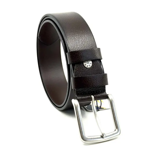 Καφέ Δερμάτινη Ζώνη Full Grain 4 cm 3