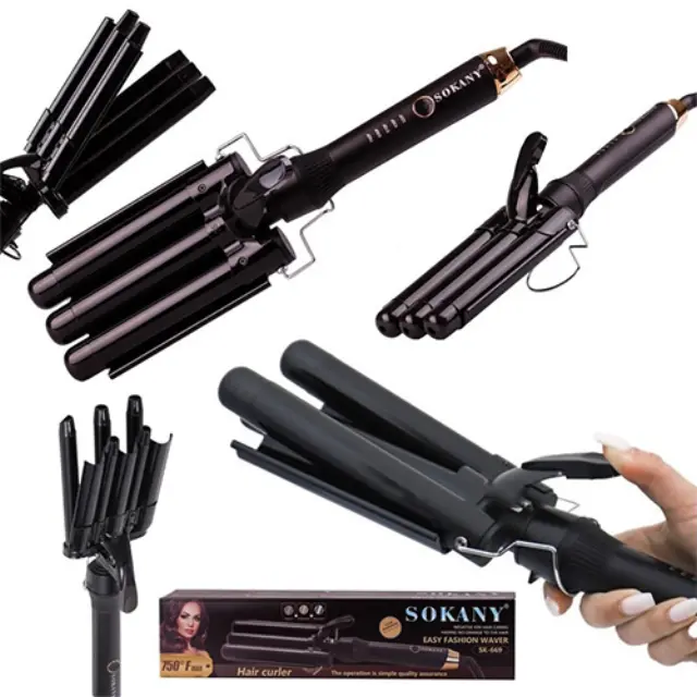 Sokany SK-669 Τριπλό Ψαλίδι Μαλλιών για Κυματιστά Μαλλιά 130W 2